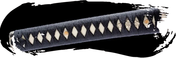 Tsuka en algodón con hishigami y menuki Sakura